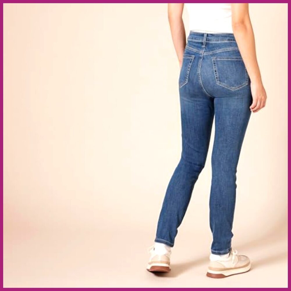 High-Rise Skinny Jeans with All-Day Stretch Cotton Blend - Picture 3 of 7